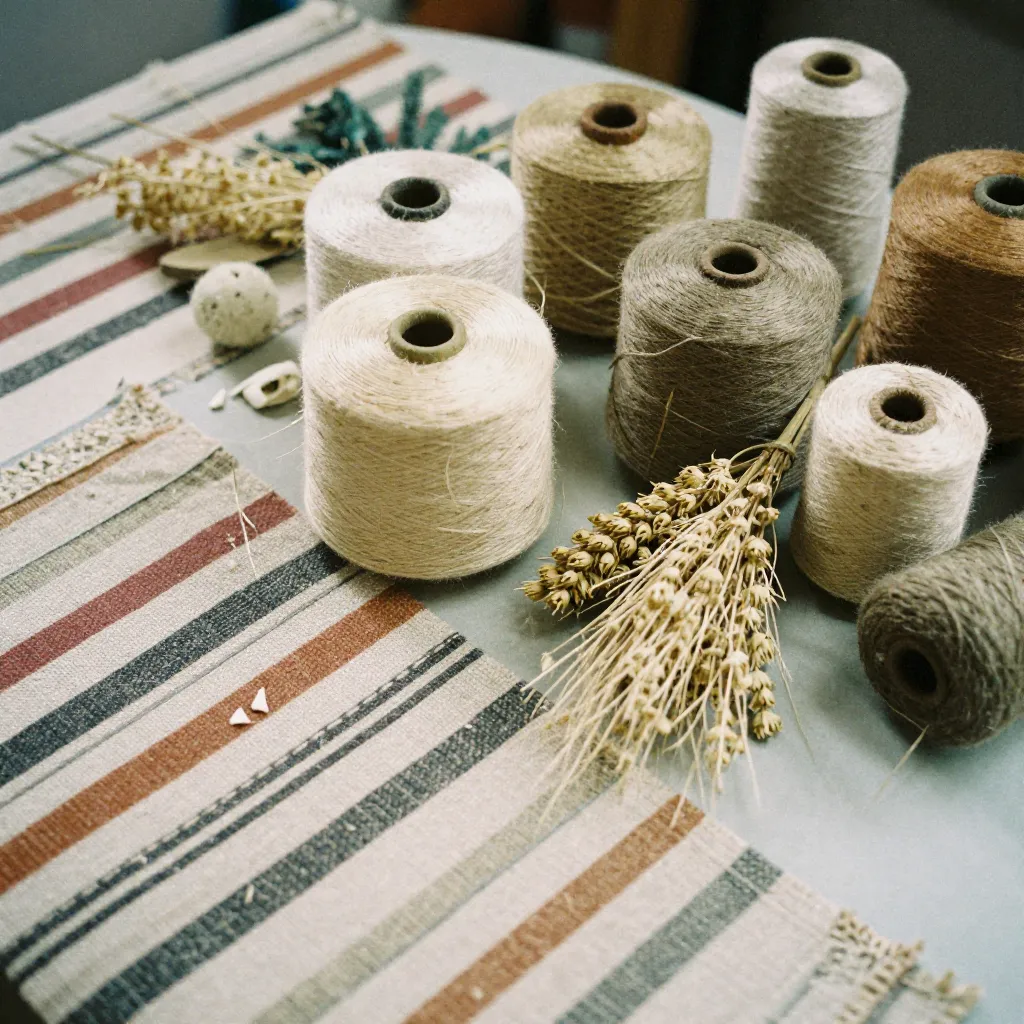 Organic cotton fabric texture